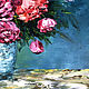 Painting palette knife oil on Pink peonies. Pictures. Zabaikalie. My Livemaster. Фото №5
