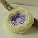 Brooch made of fabric, barrette, flower lilac in the garden, Brooches, Riga,  Фото №1