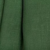 Linen with cotton dark green, width 150 cm