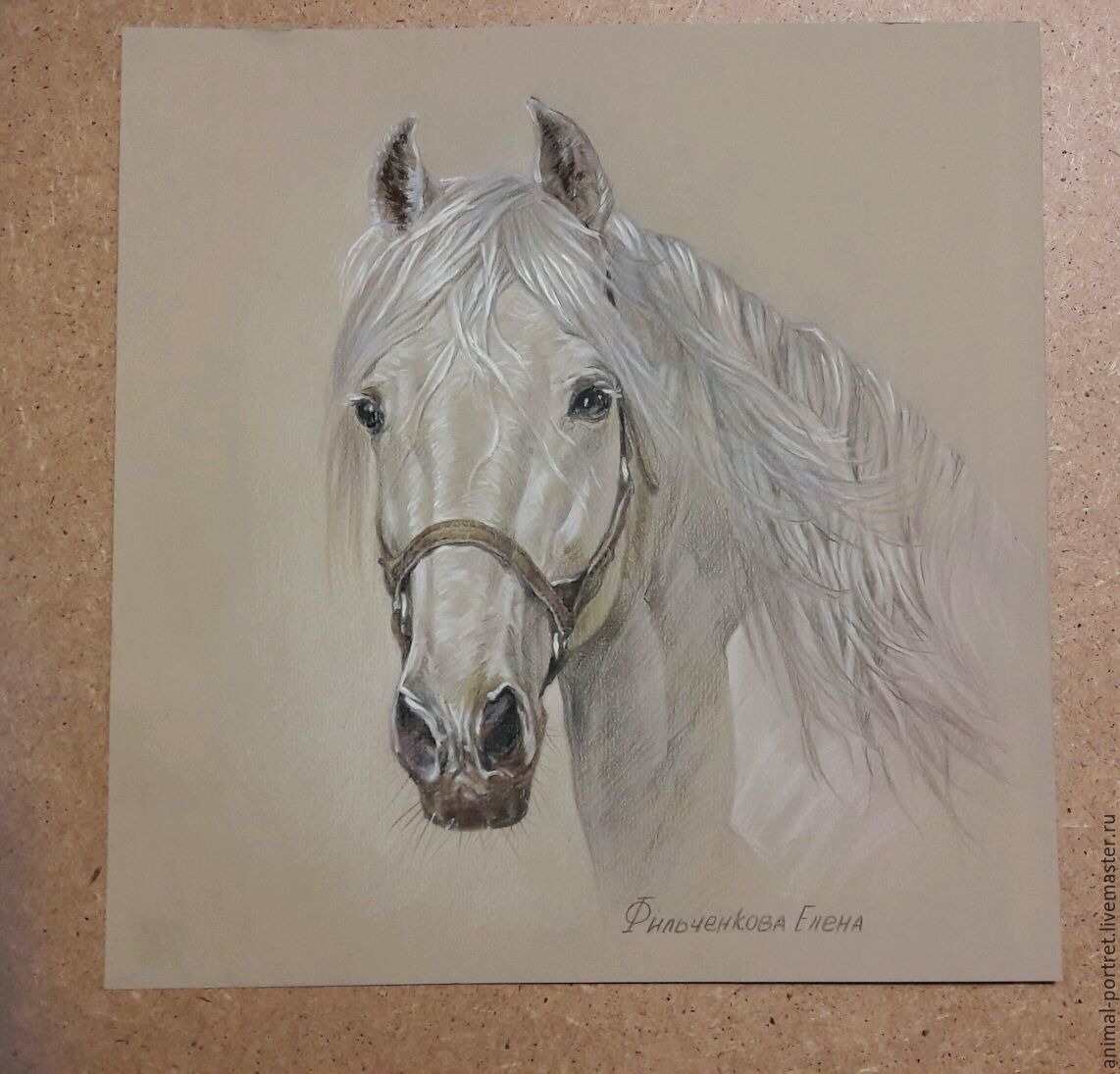 Картины с лошадьми пастельными карандашами