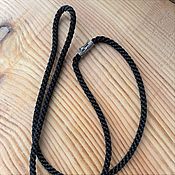Украшения handmade. Livemaster - original item Nylon cord with silver lock 5 mm. Handmade.