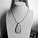  ' Wave ' with grey agate. Pendant. Jewelry made of leather and stone. My Livemaster. Фото №6
