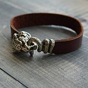 Украшения handmade. Livemaster - original item Leather bracelet - Tiger. Handmade.