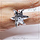 Order Ring base, insert 8 mm, silvering, Russia. Russia filigree - findings. Livemaster. . Blanks for jewelry Фото №3