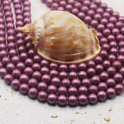Материалы для творчества handmade. Livemaster - original item Majorcan Pearl 8mm Plum Semi-matt Beads. Handmade.