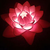 Для дома и интерьера handmade. Livemaster - original item Pink Lotus Lamp Night Light Gift Handmade. Handmade.