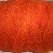 Латвийский Кардочес 50 гр. 3007 Оранжевый Шерсть для валяния