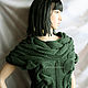 Green tank top with braids. Vests. IRINA GRUDKINA Handmade Knitwear. My Livemaster. Фото №4