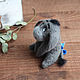 Donkey Eeyore toy made of wool. Felted Toy. handmade toys by Mari (handmademari). My Livemaster. Фото №4