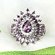Кольцо 16,0 с аметистом из серебра. Кольца. Silveralbina. Ярмарка Мастеров.  Фото №5