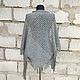 Brunello Cucinelli knitted grey mesh shawl with fringe. Shawls. Yuliya Chernova. Online shopping on My Livemaster.  Фото №2