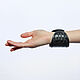 Leather bracelet BLACK. Leather Hard Bracelet, Hard bracelet, Gus-Khrustalny,  Фото №1