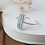 Украшения handmade. Livemaster - original item Silver ring with wild aquamarine.. Handmade.