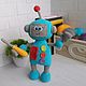 Игрушка ручной работы Робот. Амигуруми куклы и игрушки. Авторские МК Юлии Филипповой. Интернет-магазин Ярмарка Мастеров.  Фото №2