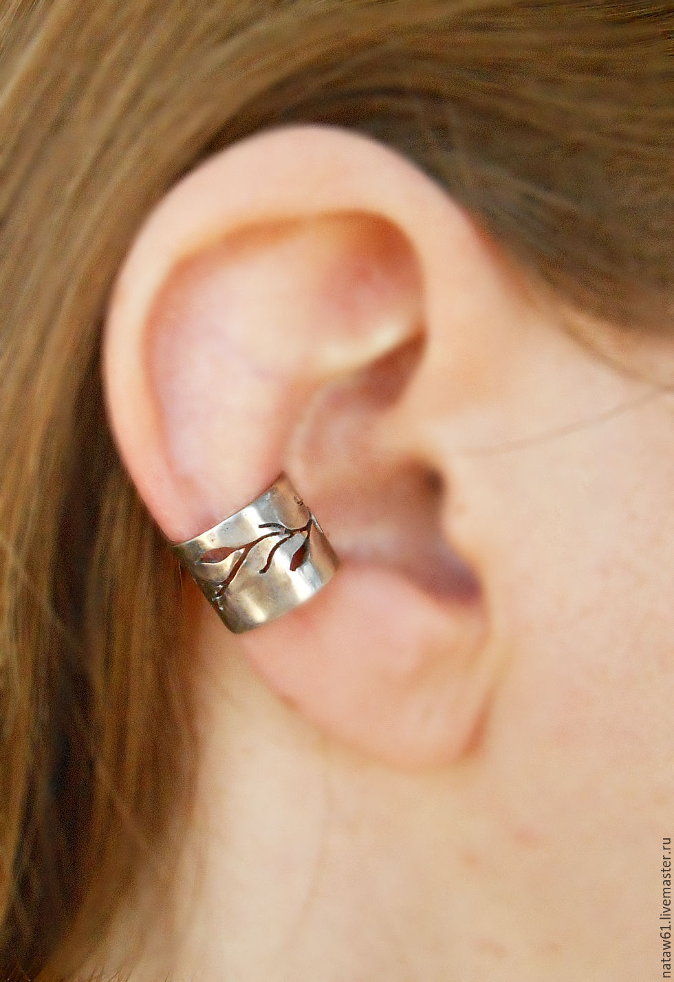 Ear Cuff Forest Minimalism Earring Nickel Silver Cuff Earrings Handmade Livemaster Ear Forest Minimalism