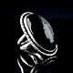 925 Sterling Silver Ring with Oval Black Obsidian IV0097. Rings. Sunny Silver. My Livemaster. Фото №5