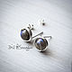 Silver stud earrings with labradorite 'Dreams' 925 silver. Stud earrings. Author studio Kamelya - Polina. My Livemaster. Фото №4