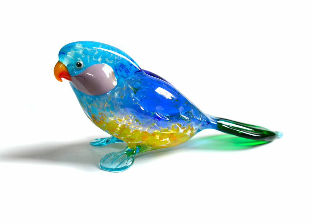 Попугай Фигурка стеклянная Фигурка из стекла ручной работы в интернет ...