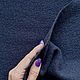 Ткань лоден трикотажный Италия (черный, темно-синий). Ткани. Купи-ткани. Ярмарка Мастеров.  Фото №6