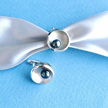 Украшения ручной работы. Ярмарка Мастеров - ручная работа Серьги черный жемчуг круглый. Handmade.