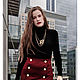 Button Front Skirt. Red color, Skirts, Moscow,  Фото №1