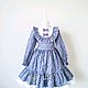 Заказать Платье "Кокетка" в синем цвете. Little___dress. Ярмарка Мастеров. . Платья Фото №3