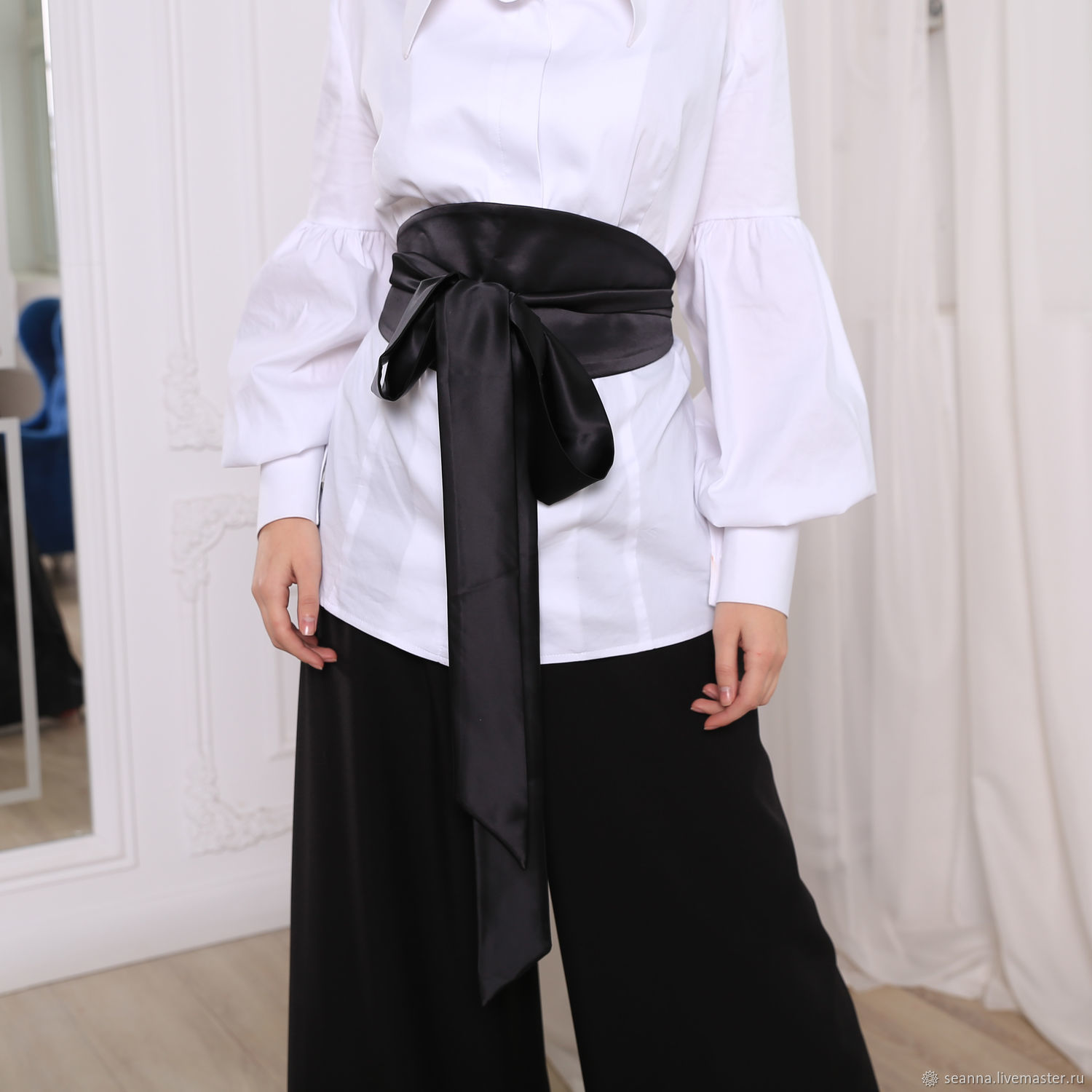 Шелковый халат-кимоно с поясом Shalfey SH0006-17-04