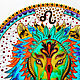 Знак зодиака Лев - тарелка на стену - подарок львам. Тарелки декоративные. Декоративные тарелки Тани Шест. Ярмарка Мастеров.  Фото №4