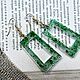 Серьги из эпоксидной смолы с глитером. Серьги классические. ОЛЯ. Ярмарка Мастеров.  Фото №5