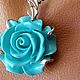 Coral pendant 'Turquoise ROSE' Silvering. Pendants. Rimliana - the breath of the nature (Rimliana). My Livemaster. Фото №4