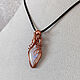 Бохо кулон wire wrap с лунником "Лунная соната". Кулон. Украшения WIRE WRAP Медная магия. Ярмарка Мастеров.  Фото №9