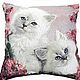 Decorative tapestry pillowcase 'Kittens in Lilac', Pillowcases, Moscow,  Фото №1