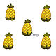 Applique pineapple embroidered patch sew-on thermopatch, Applications, Moscow,  Фото №1