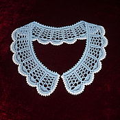Аксессуары handmade. Livemaster - original item Lace collar No. №41 soft blue. Handmade.