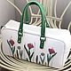 Заказать Сумка-такса из натуральной кожи «Цветочная поляна». VICTORIA's BAGS Виктория. Ярмарка Мастеров. . Классическая сумка Фото №3