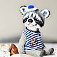 Raccoon  Sailor  teddy toy ooak by NatalyTools, Teddy Toys, Kurgan,  Фото №1