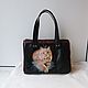 Women's leather bag with custom painting for Marina, Classic Bag, Noginsk,  Фото №1