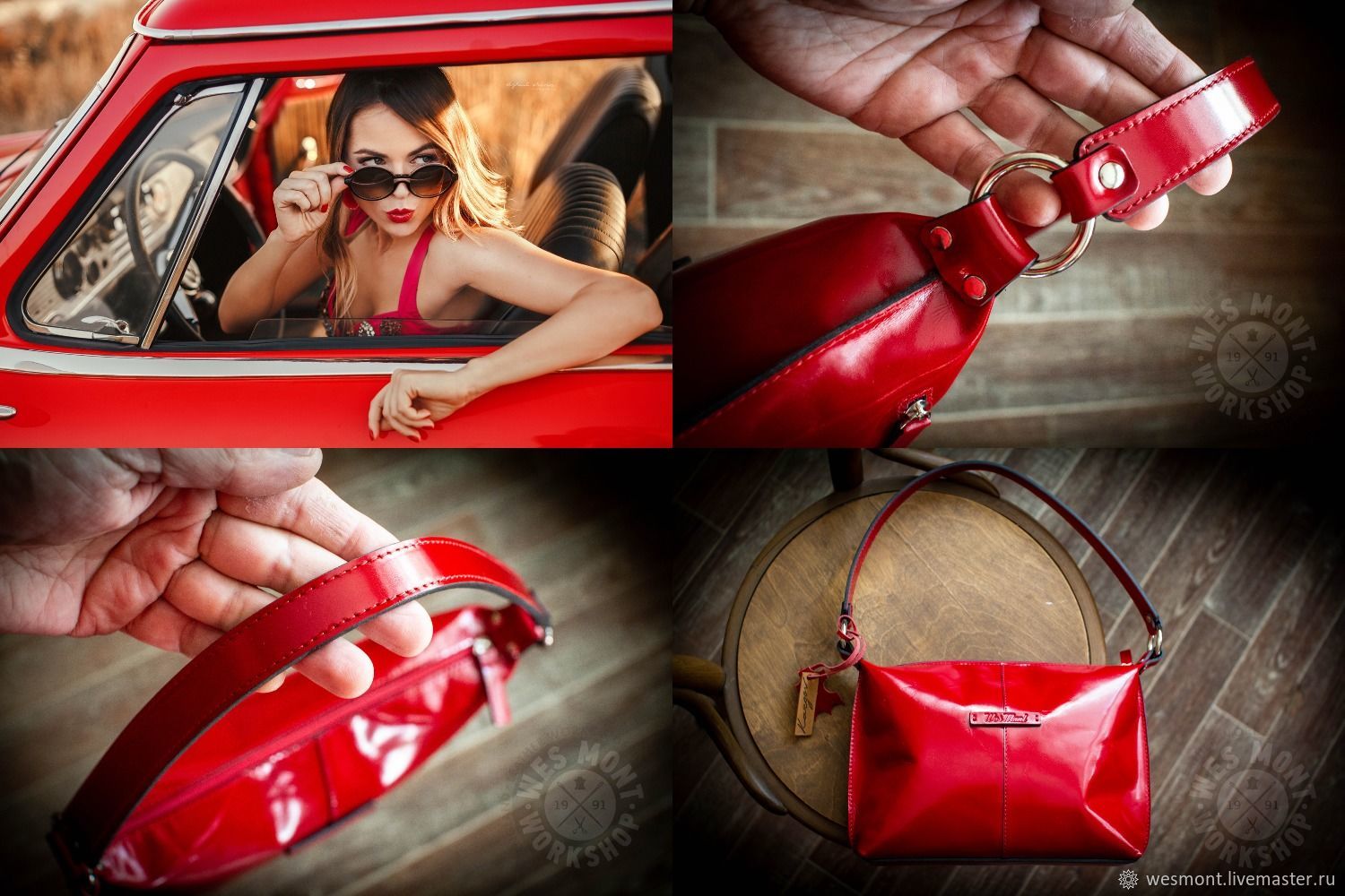 Красная лаковая женская сумка VENICE Tango Яркая красная лаковая кожа, Классическая сумка, Рыбинск,  Фото №1