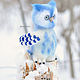Owl Moon felted toy. Felted Toy. Felt toy fromKristina Antropova. Online shopping on My Livemaster.  Фото №2