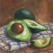 Картины и панно handmade. Livemaster - original item Avocado Oil Painting. Handmade.