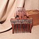 Wooden comb for hair markuetry inlay carving. Combs. Wooden combs inlay Hanto&Dokimo. Online shopping on My Livemaster.  Фото №2