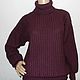 Voluminous knitted sweater Pearl Bordeaux, Sweaters, Moscow,  Фото №1