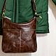 Women's Shoulder bag (pull-up 480 chocolate). Crossbody bag. J.P.-Handmade Designer Bags. Online shopping on My Livemaster.  Фото №2