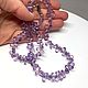 Бусы природный аметист бриолеты 7*4мм. Бусы. Jewels Bazaar. Ярмарка Мастеров.  Фото №4