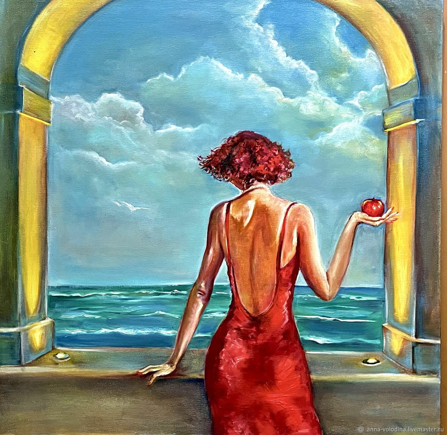 Картинки девушка смотрящая на море со спины (65 фото)