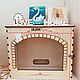 Doll fireplace made of plywood for Barbie, Blythe 19cm, Doll furniture, St. Petersburg,  Фото №1