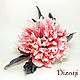 Brooch peony 'Magical day'. Silk flowers, cloth flowers, Flowers, Moscow,  Фото №1