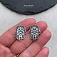 Коннектор подвеска серебро 925 silver filled 2хст хамса, 22*18 мм. Коннекторы. СОТВОРИ • камни • бусины • фурнитура. Ярмарка Мастеров.  Фото №5