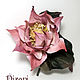 Order Brooch Lotus. Silk flowers, cloth flowers. Dizani. Livemaster. . Flowers Фото №3