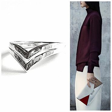 Канцелярские товары ручной работы. Ярмарка Мастеров - ручная работа Кольцо из серебра 